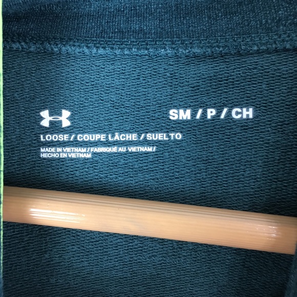 Under Armour Green Plush Terry Hoodie Size S - Picture 4 of 8